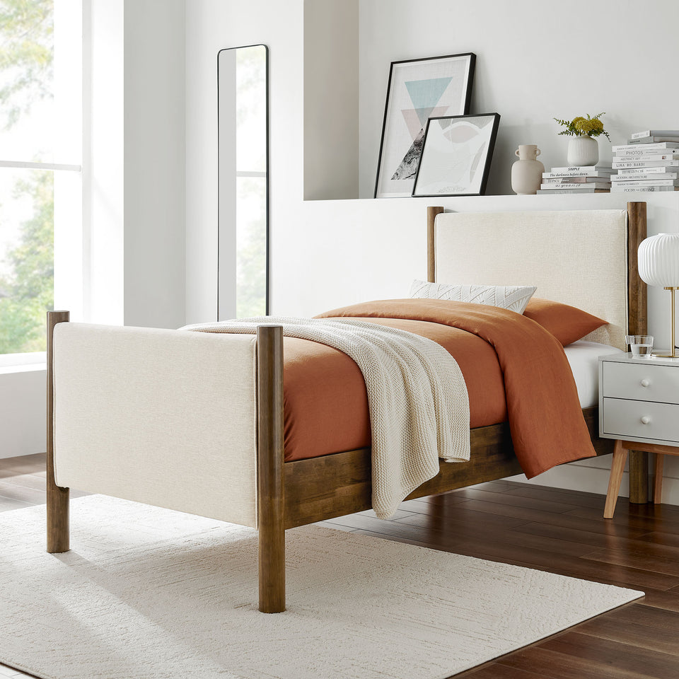 Maven Twin Size Fabric Upholstered Platform Bed by Modway