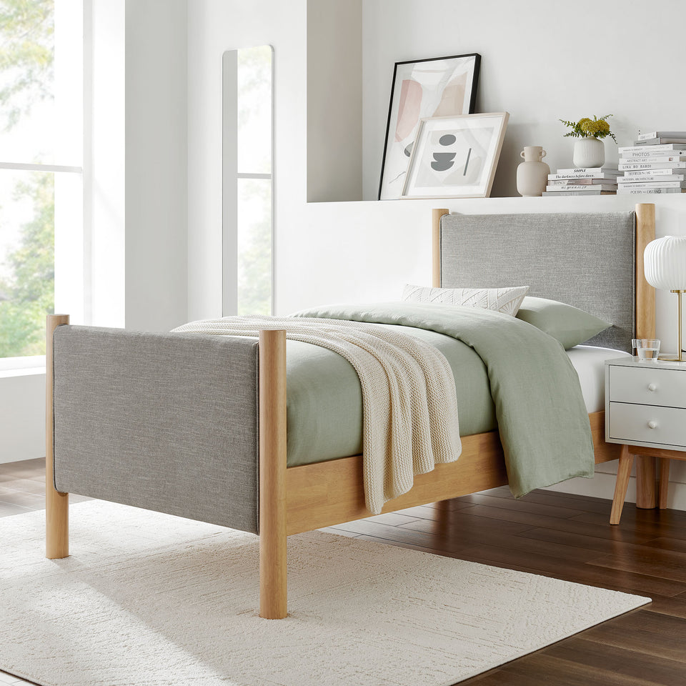 Maven Twin Size Fabric Upholstered Platform Bed by Modway