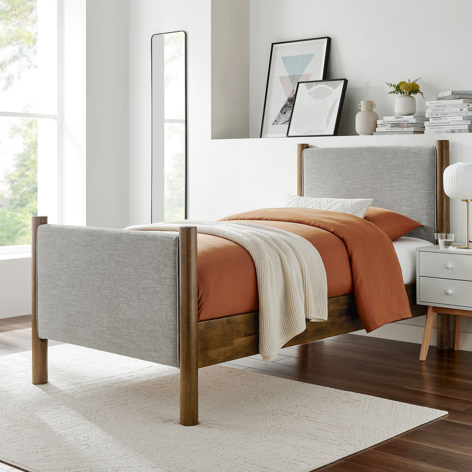 Maven Twin Size Fabric Upholstered Platform Bed by Modway