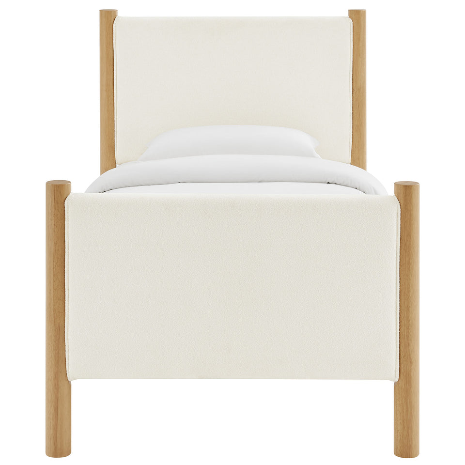 Maven Twin Size Boucle Upholstered Platform Bed by Modway