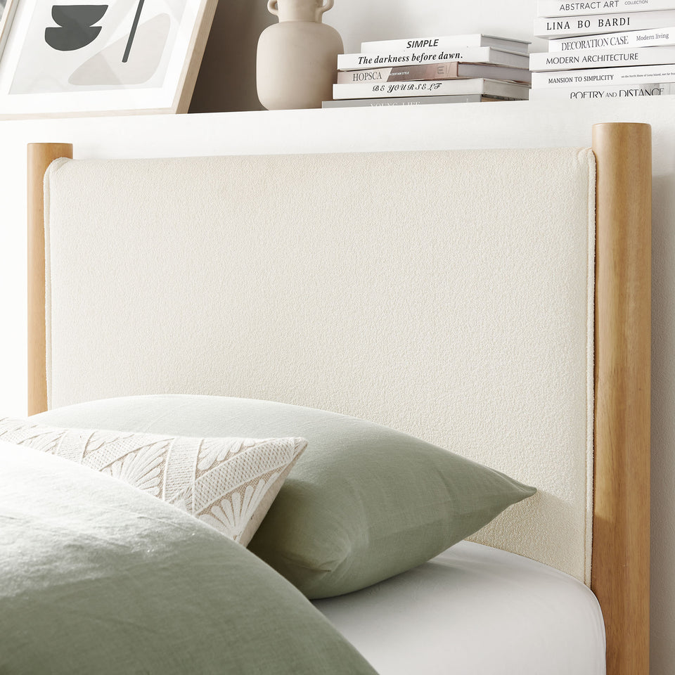 Maven Twin Size Boucle Upholstered Platform Bed by Modway