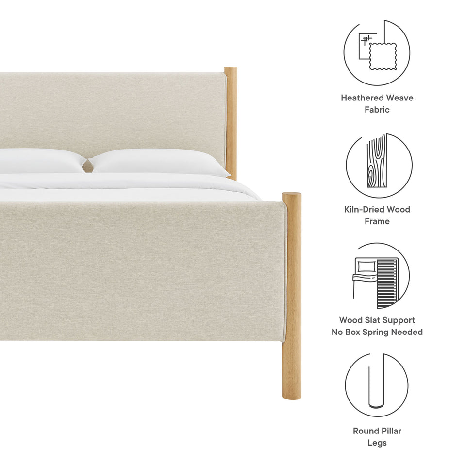 Maven Full Size Fabric Upholstered Platform Bed by Modway