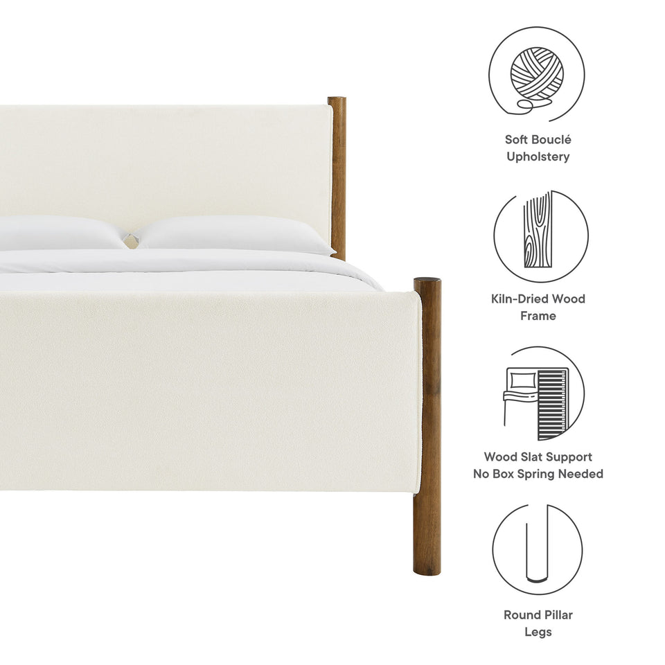 Maven Full Size Boucle Upholstered Platform Bed by Modway