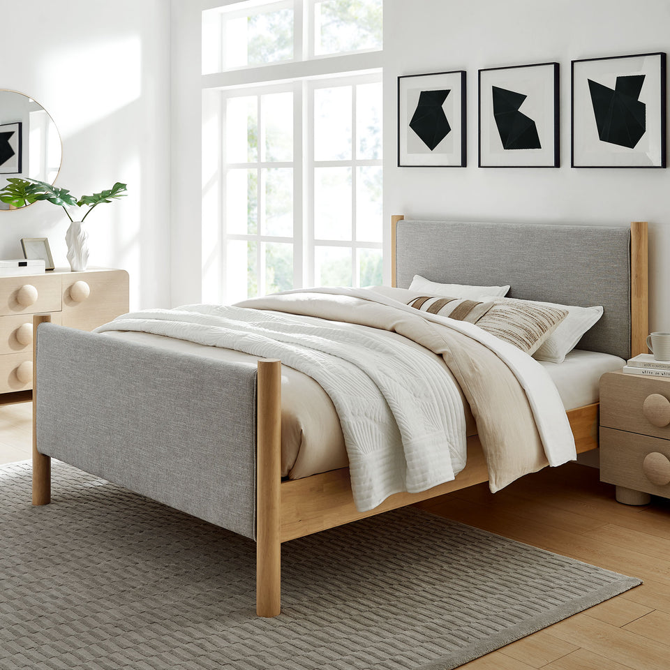 Maven Queen Size Fabric Upholstered Platform Bed by Modway