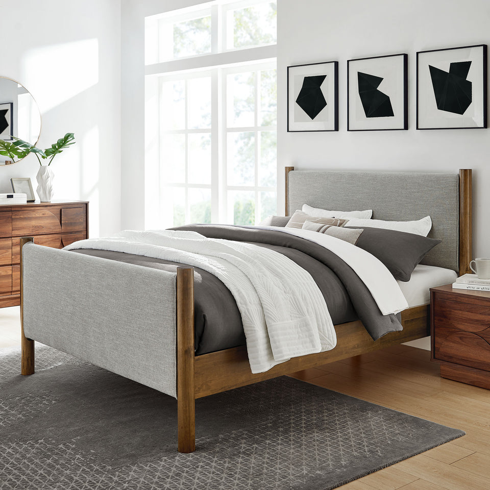 Maven Queen Size Fabric Upholstered Platform Bed by Modway