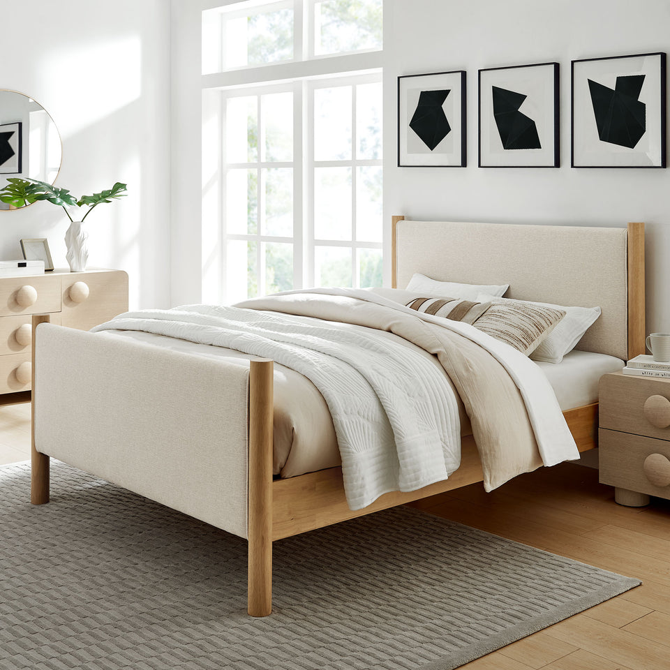 Maven King Size Fabric Upholstered Platform Bed by Modway