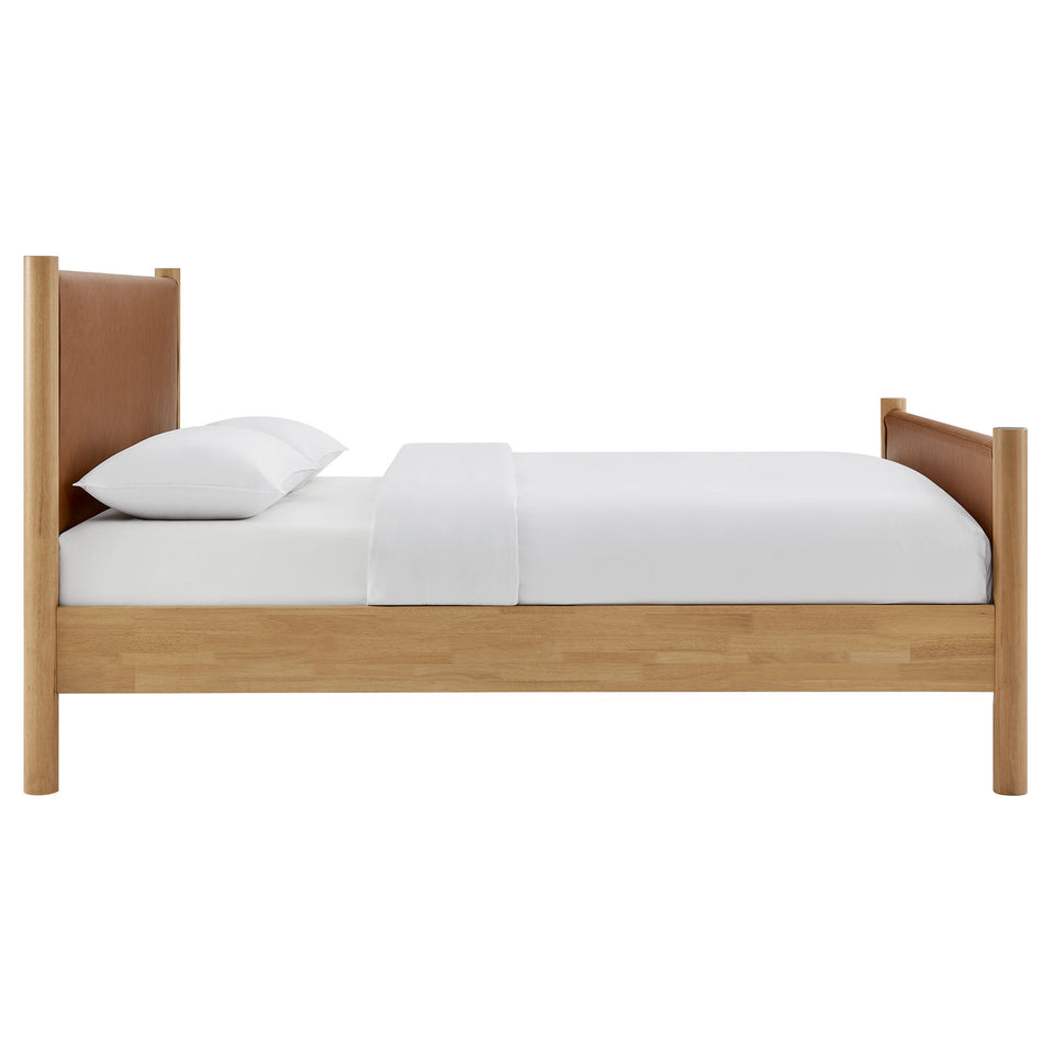 Maven King Size Vegan Leather Upholstered Platform Bed by Modway