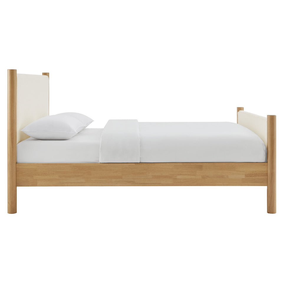 Maven King Size Boucle Upholstered Platform Bed by Modway
