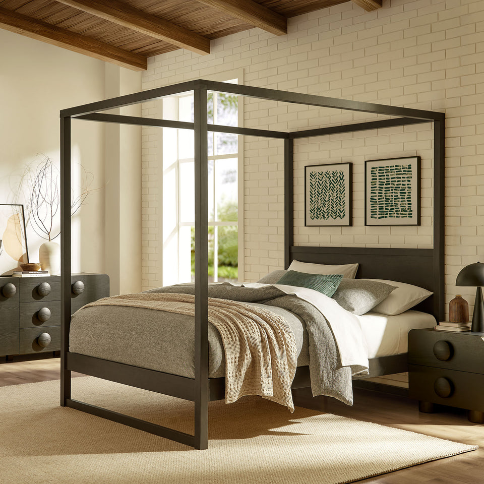 Alva Queen Wood Canopy Platform Bed by Modway