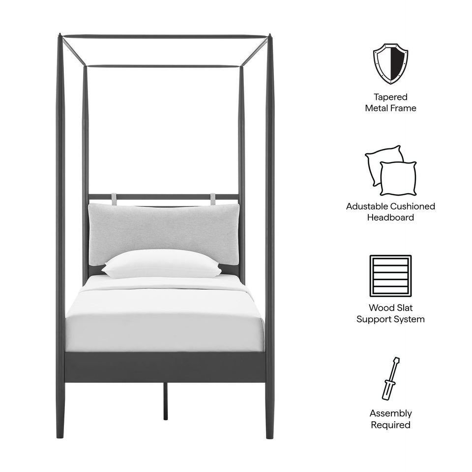 Marlowe 4-Poster Canopy Metal Platform Bed by Modway