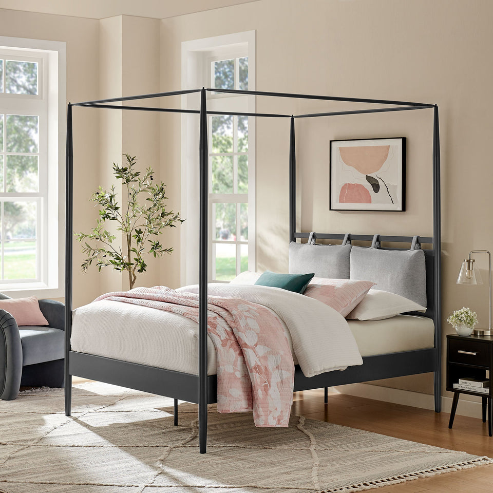Marlowe 4-Poster Canopy Metal Platform Bed by Modway