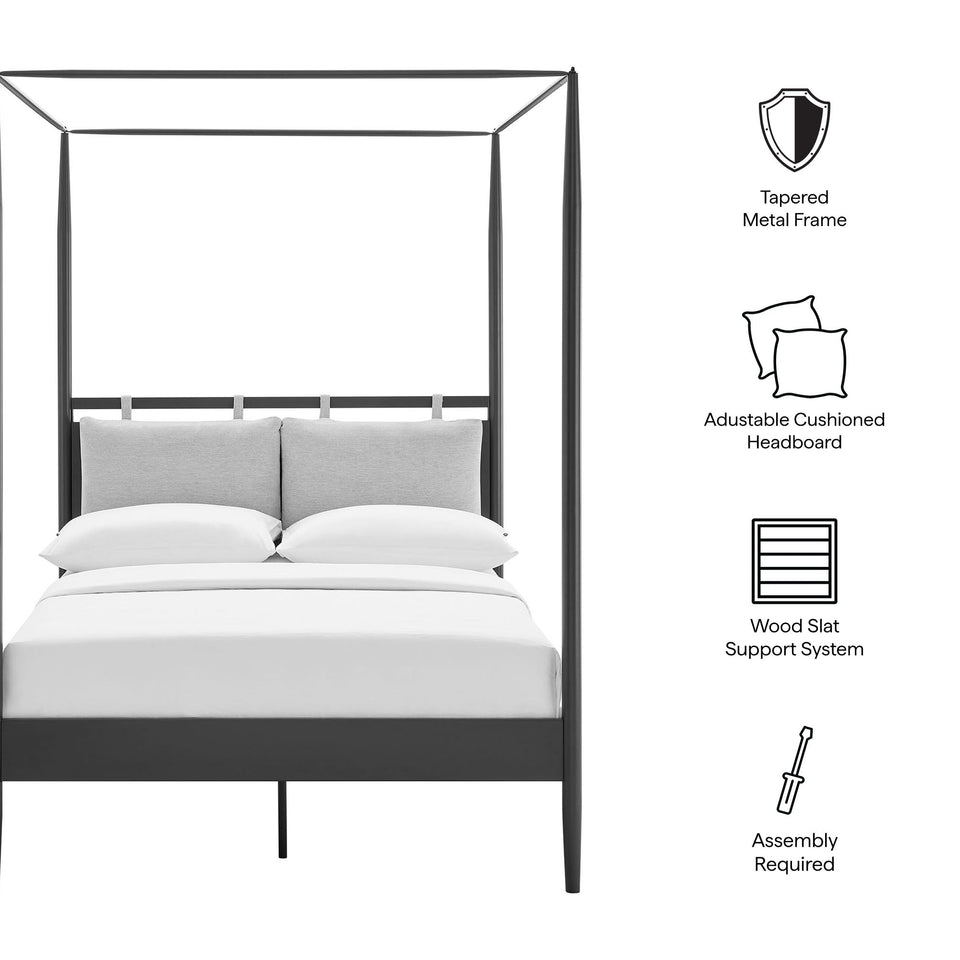 Marlowe 4-Poster Canopy Metal Platform Bed by Modway
