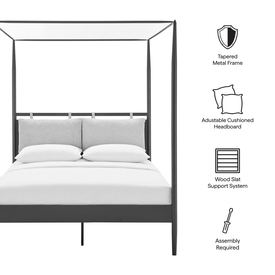 Marlowe 4-Poster Canopy Metal Platform Bed by Modway