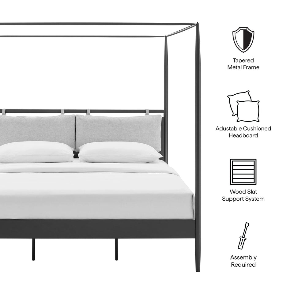 Marlowe 4-Poster Canopy Metal Platform Bed by Modway