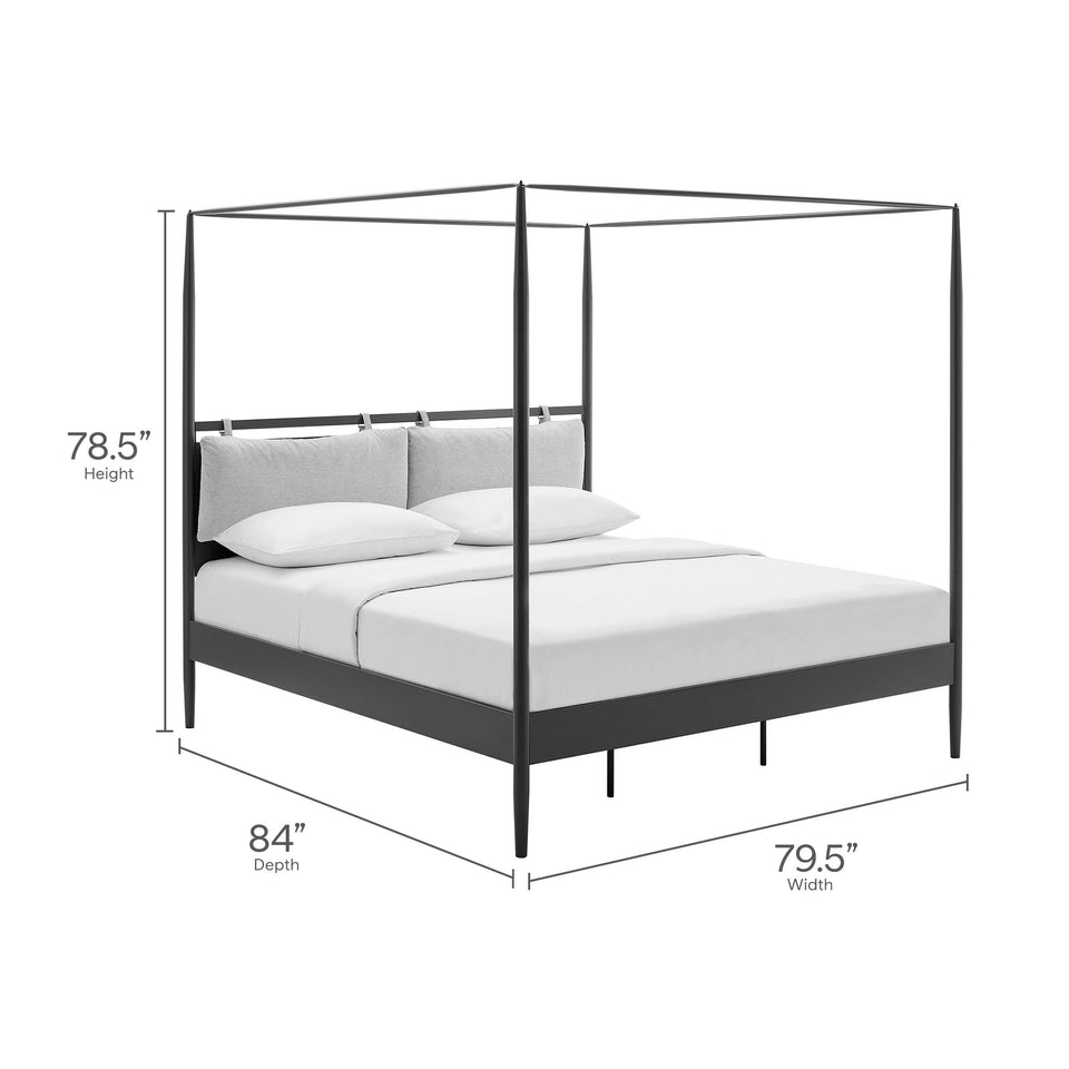 Marlowe 4-Poster Canopy Metal Platform Bed by Modway