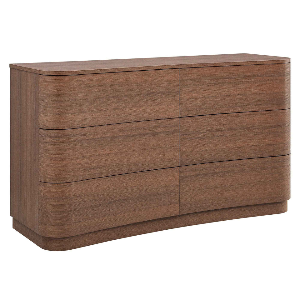 Mirae 6-Drawer Curved Dresser by Modway