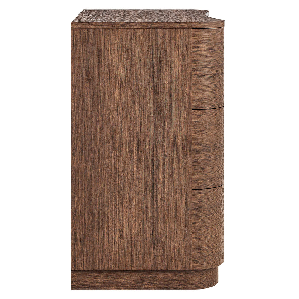 Mirae 3-Drawer Curved Compact Dresser by Modway