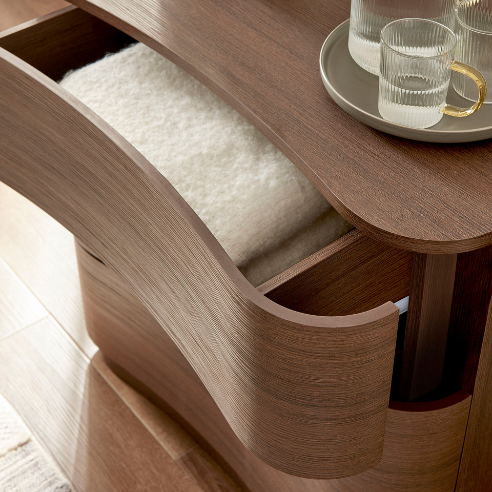 Mirae 3-Drawer Curved Compact Dresser by Modway
