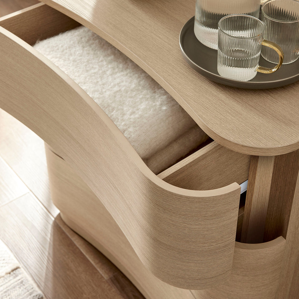 Mirae 3-Drawer Curved Compact Dresser by Modway