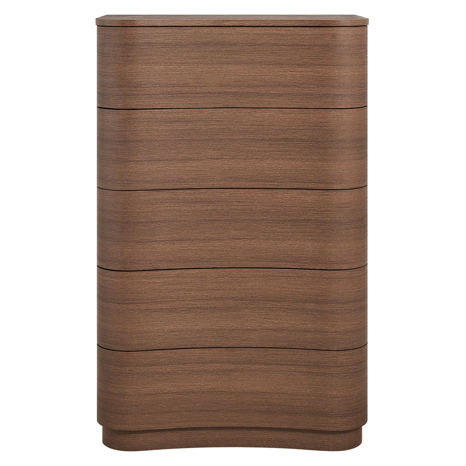 Mirae 5-Drawer Curved Dresser Chest of Drawers by Modway