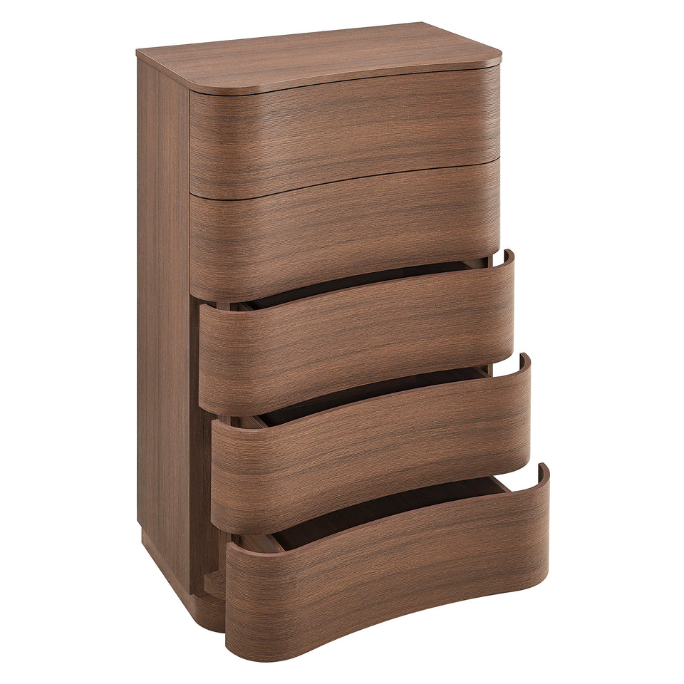 Mirae 5-Drawer Curved Dresser Chest of Drawers by Modway
