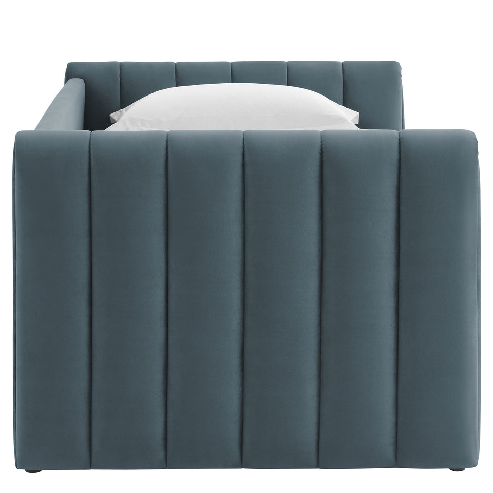 Veyla Channel Tufted Performance Velvet Twin Daybed With Trundle by Modway