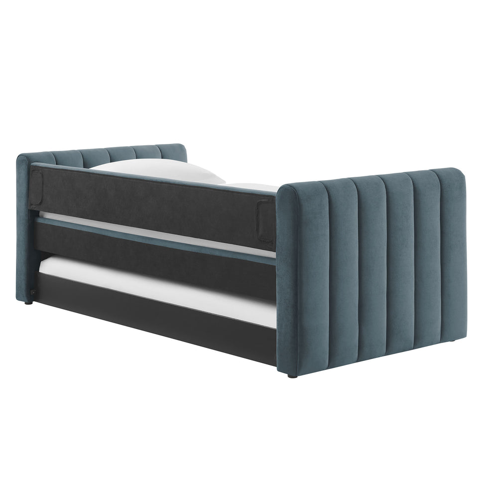 Veyla Channel Tufted Performance Velvet Twin Daybed With Trundle by Modway