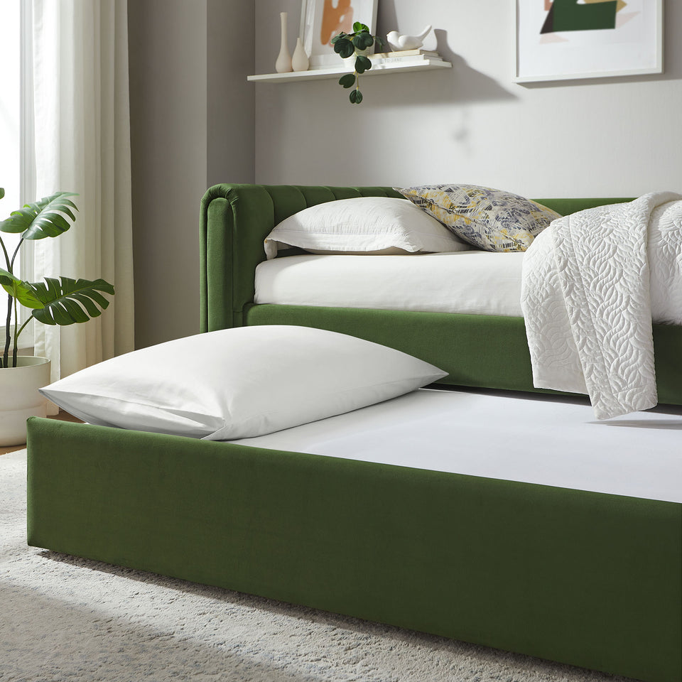 Veyla Channel Tufted Performance Velvet Twin Daybed With Trundle by Modway