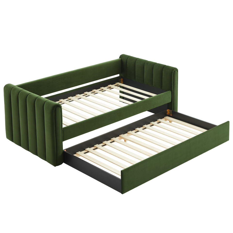 Veyla Channel Tufted Performance Velvet Twin Daybed With Trundle by Modway