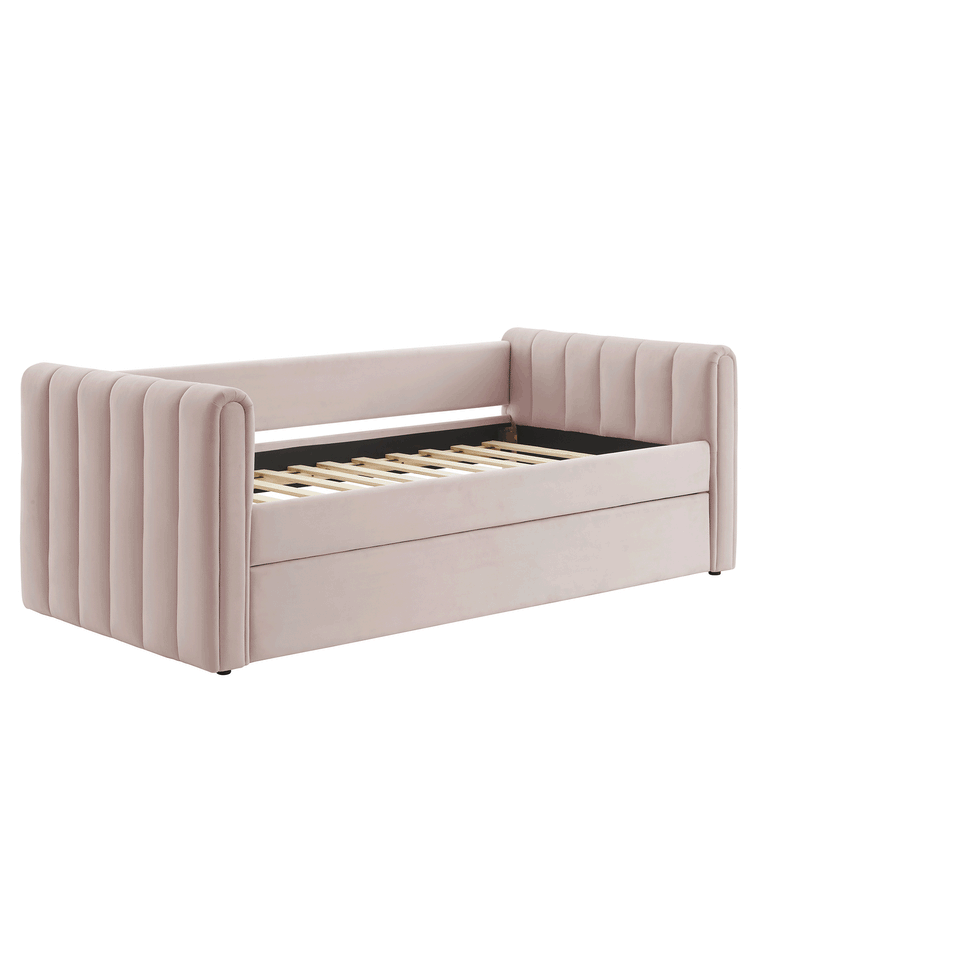 Veyla Channel Tufted Performance Velvet Twin Daybed With Trundle by Modway