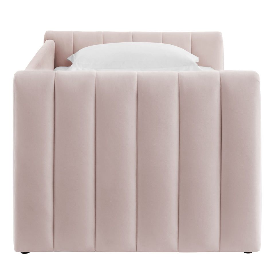 Veyla Channel Tufted Performance Velvet Twin Daybed With Trundle by Modway