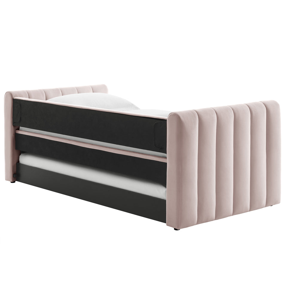 Veyla Channel Tufted Performance Velvet Twin Daybed With Trundle by Modway