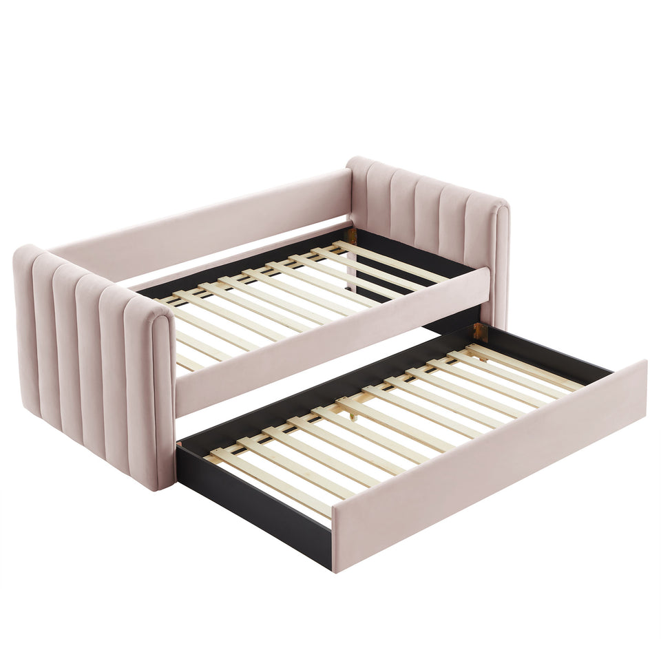 Veyla Channel Tufted Performance Velvet Twin Daybed With Trundle by Modway