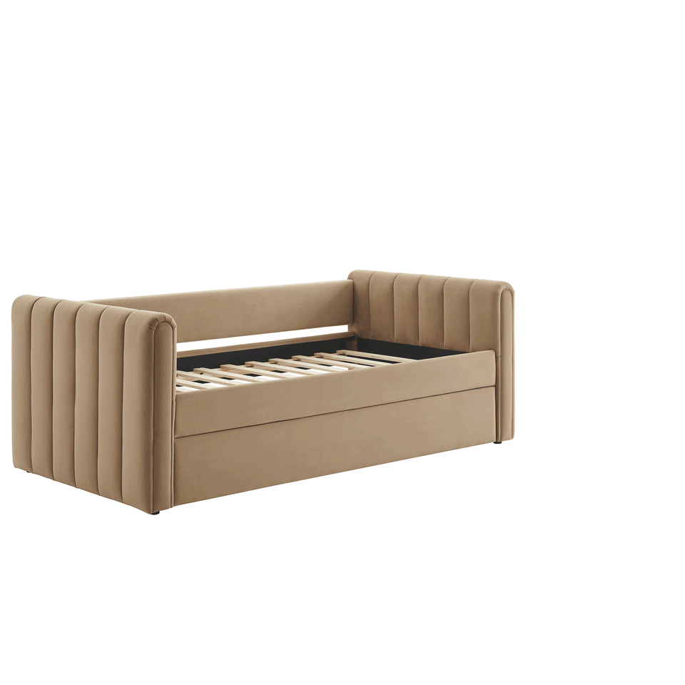 Veyla Channel Tufted Performance Velvet Twin Daybed With Trundle by Modway