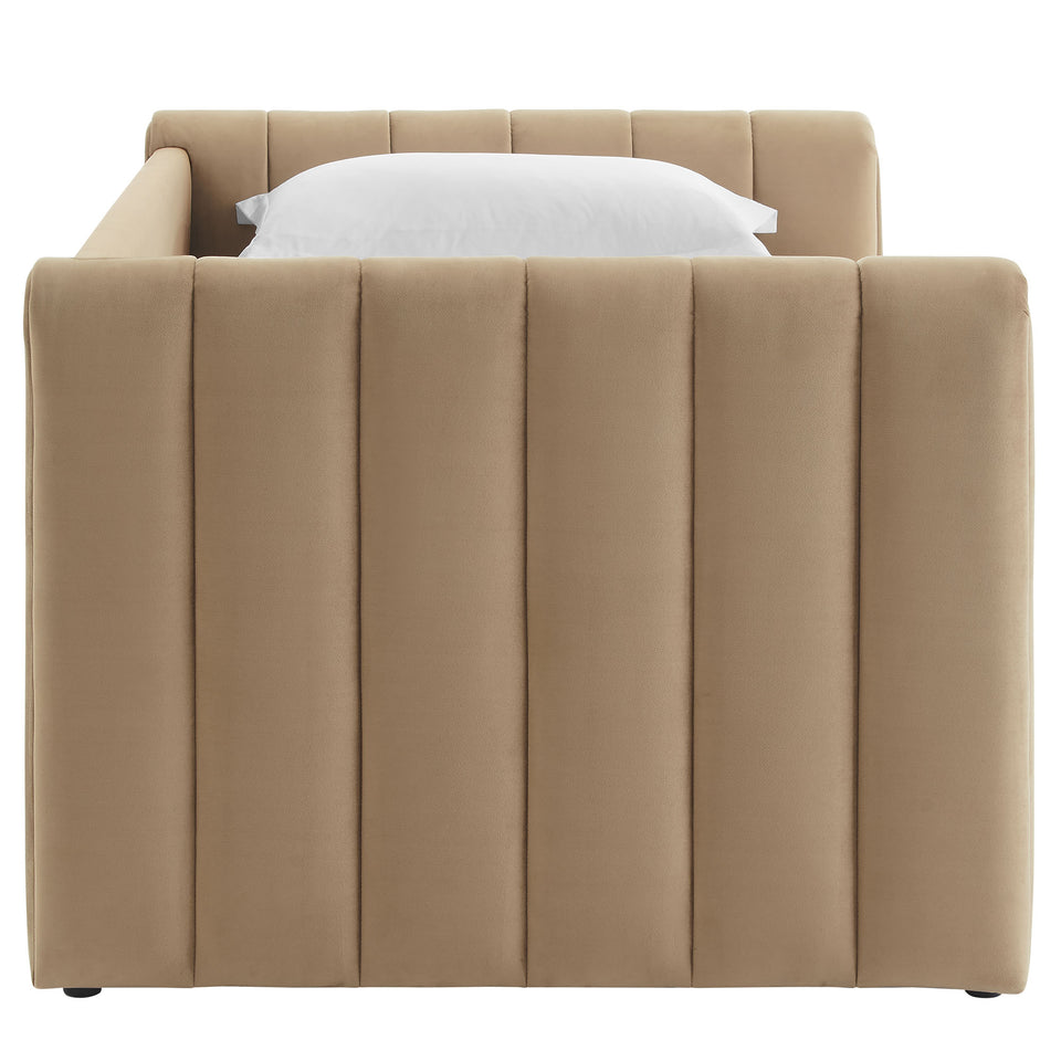 Veyla Channel Tufted Performance Velvet Twin Daybed With Trundle by Modway