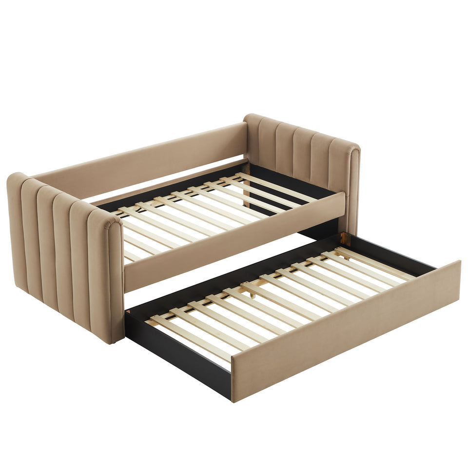 Veyla Channel Tufted Performance Velvet Twin Daybed With Trundle by Modway