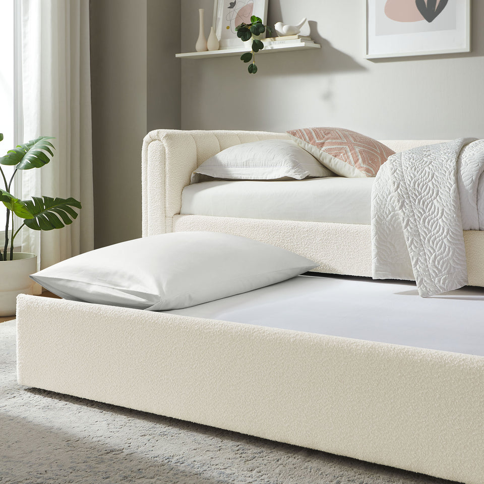 Veyla Channel Tufted Boucle Twin Daybed With Trundle by Modway