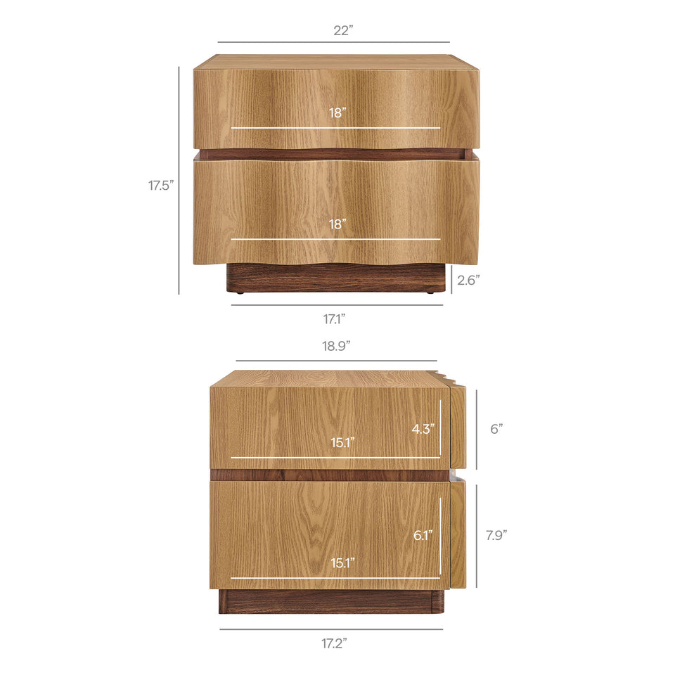 Isola 2 Drawer Nightstand by Modway