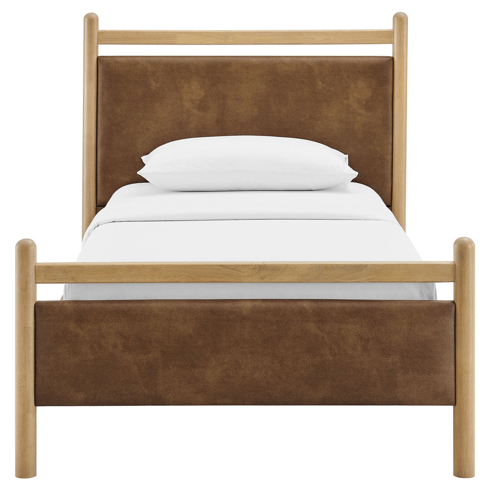 Ginny Twin Size Vegan Leather Platform Bed Frame by Modway