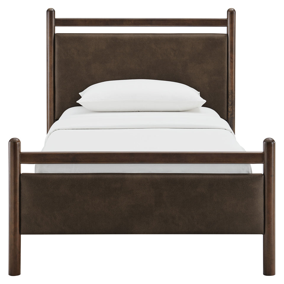 Ginny Twin Size Vegan Leather Platform Bed Frame by Modway
