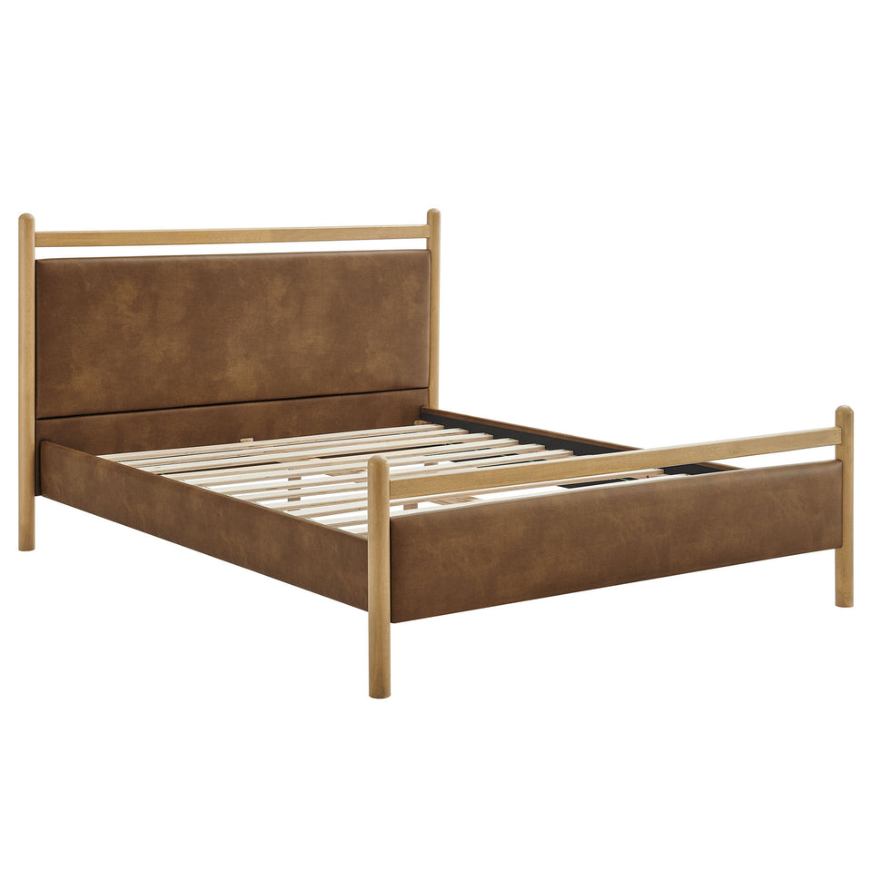 Ginny Full Size Vegan Leather Platform Bed Frame by Modway