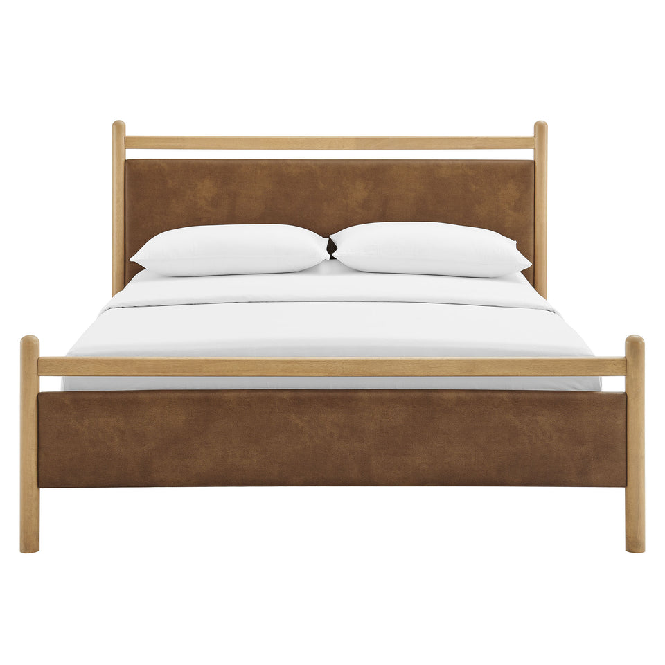 Ginny Full Size Vegan Leather Platform Bed Frame by Modway