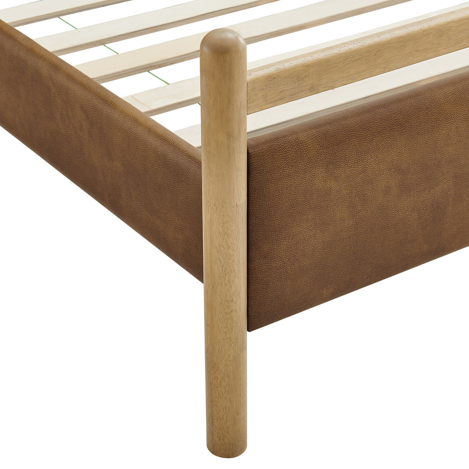 Ginny Full Size Vegan Leather Platform Bed Frame by Modway