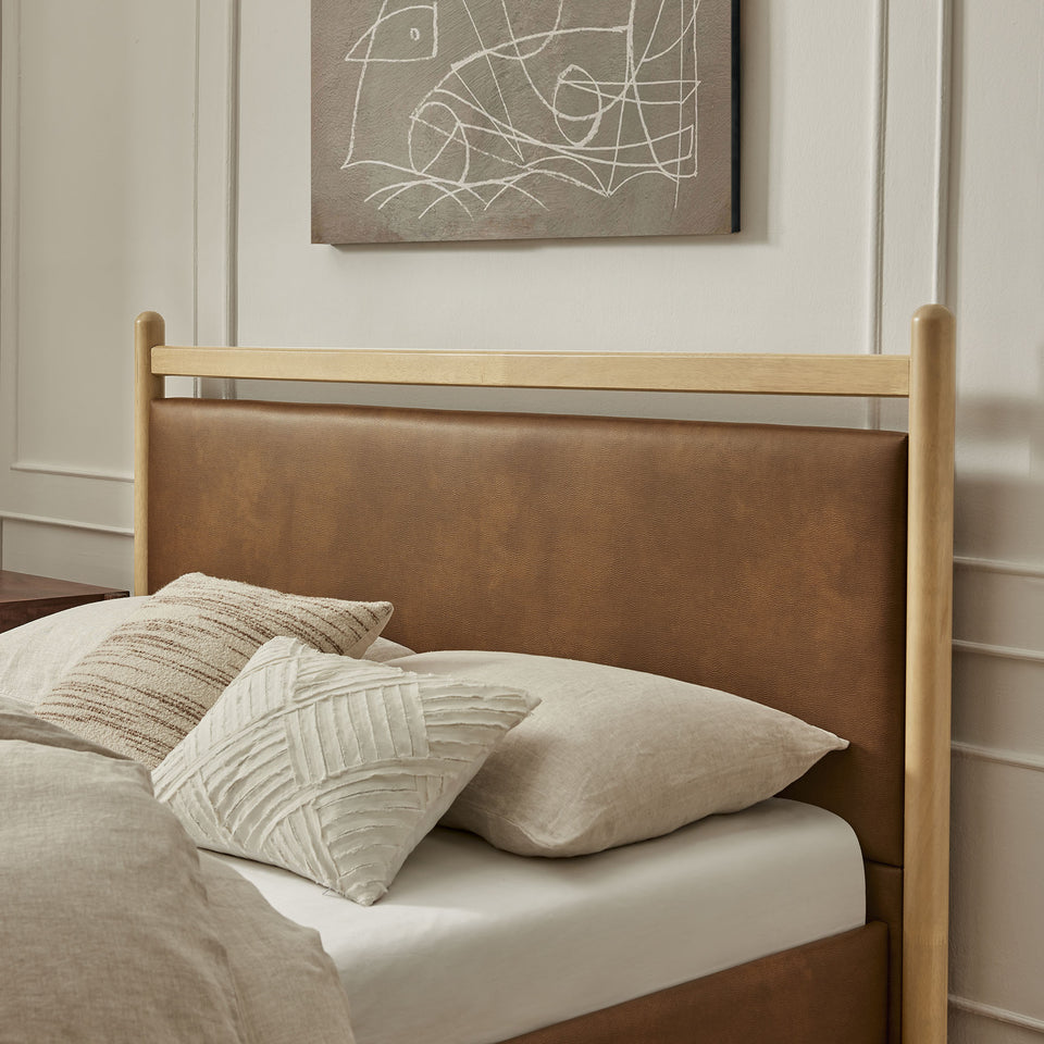 Ginny Full Size Vegan Leather Platform Bed Frame by Modway