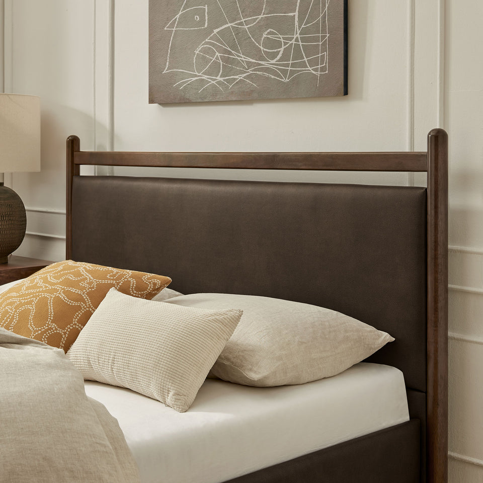 Ginny Full Size Vegan Leather Platform Bed Frame by Modway