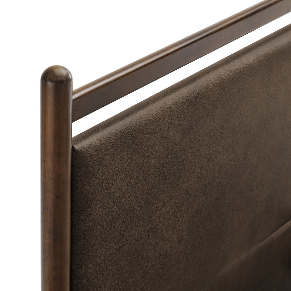 Ginny Queen Size Vegan Leather Platform Bed Frame by Modway
