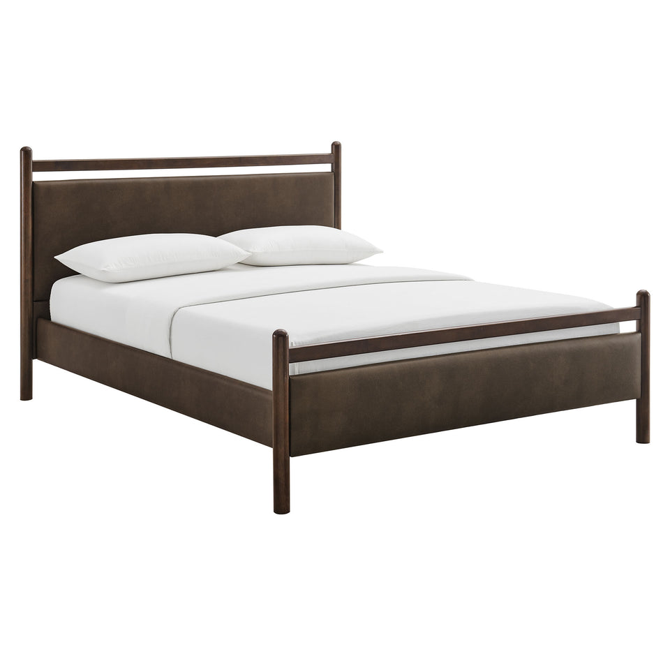 Ginny King Size Vegan Leather Platform Bed Frame by Modway