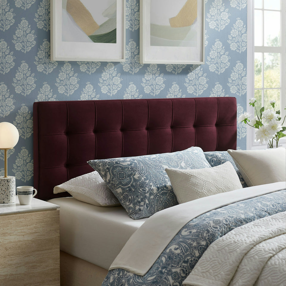 Lily Stain-Resistant Performance Velvet Queen Size Headboard by Modway