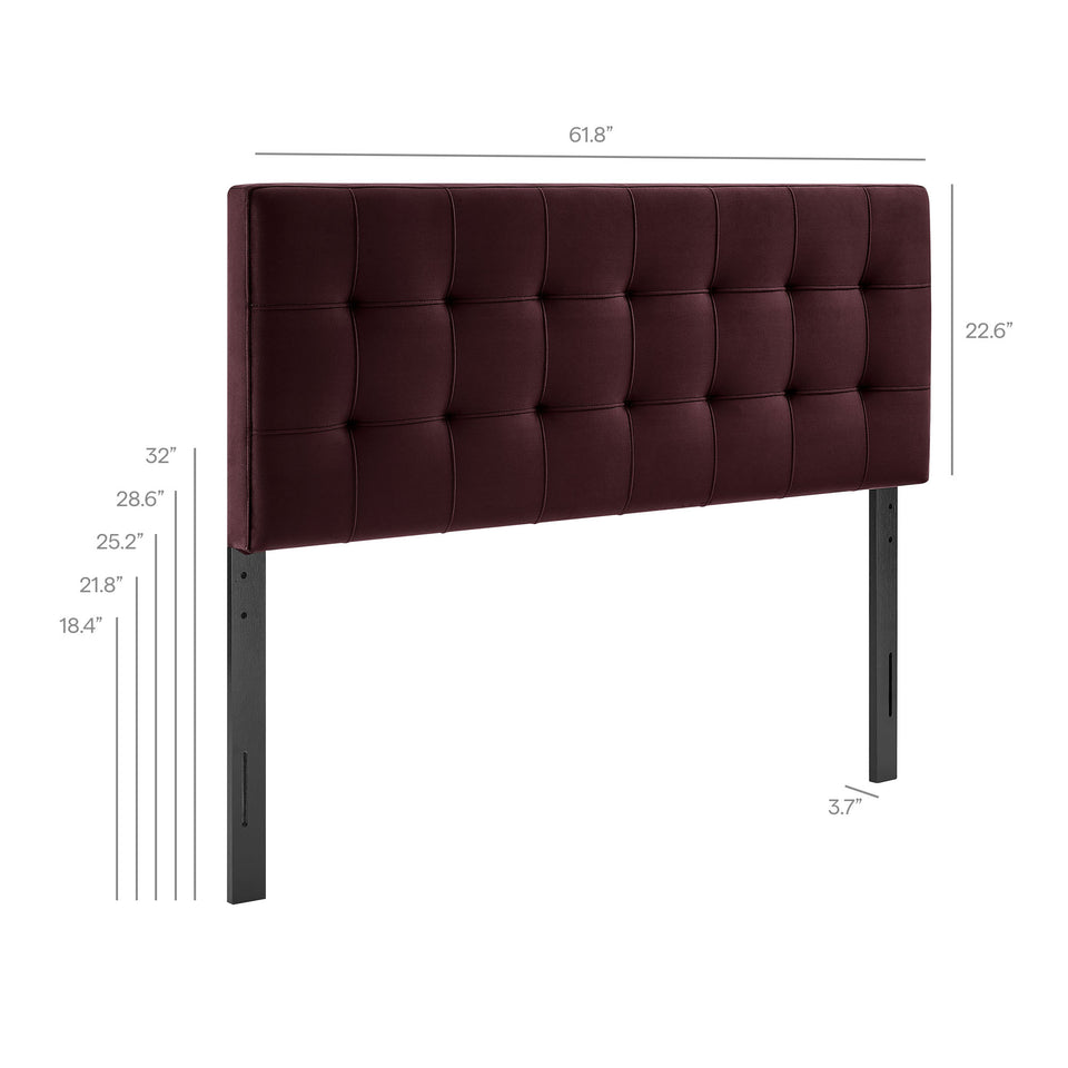 Lily Stain-Resistant Performance Velvet Queen Size Headboard by Modway