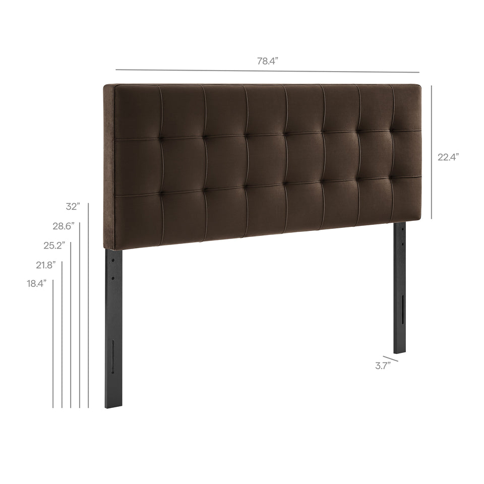 Lily Stain-Resistant Performance Velvet King Size Headboard by Modway